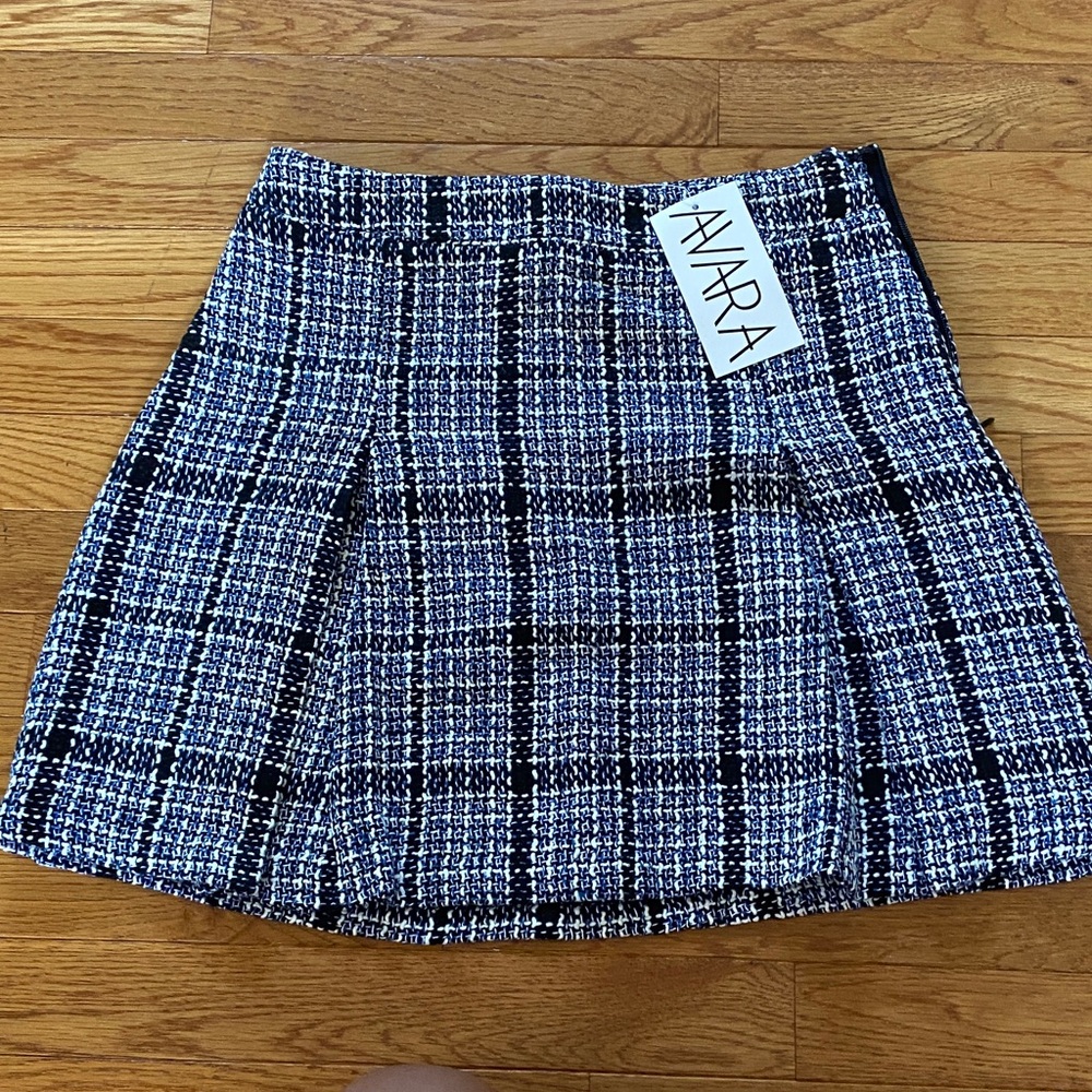 Women's Blue Plaid Skirt